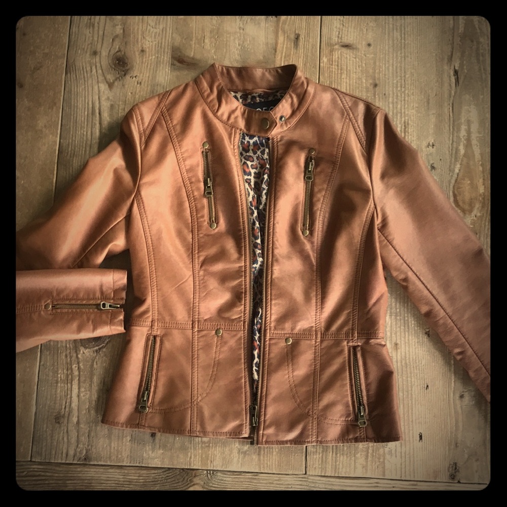 TCEC - Brown Leather Jacket - small